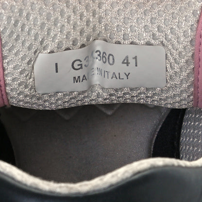 Chanel Tweed Suede Calfskin CC Sneakers 41 Gray Pink 8 of 9