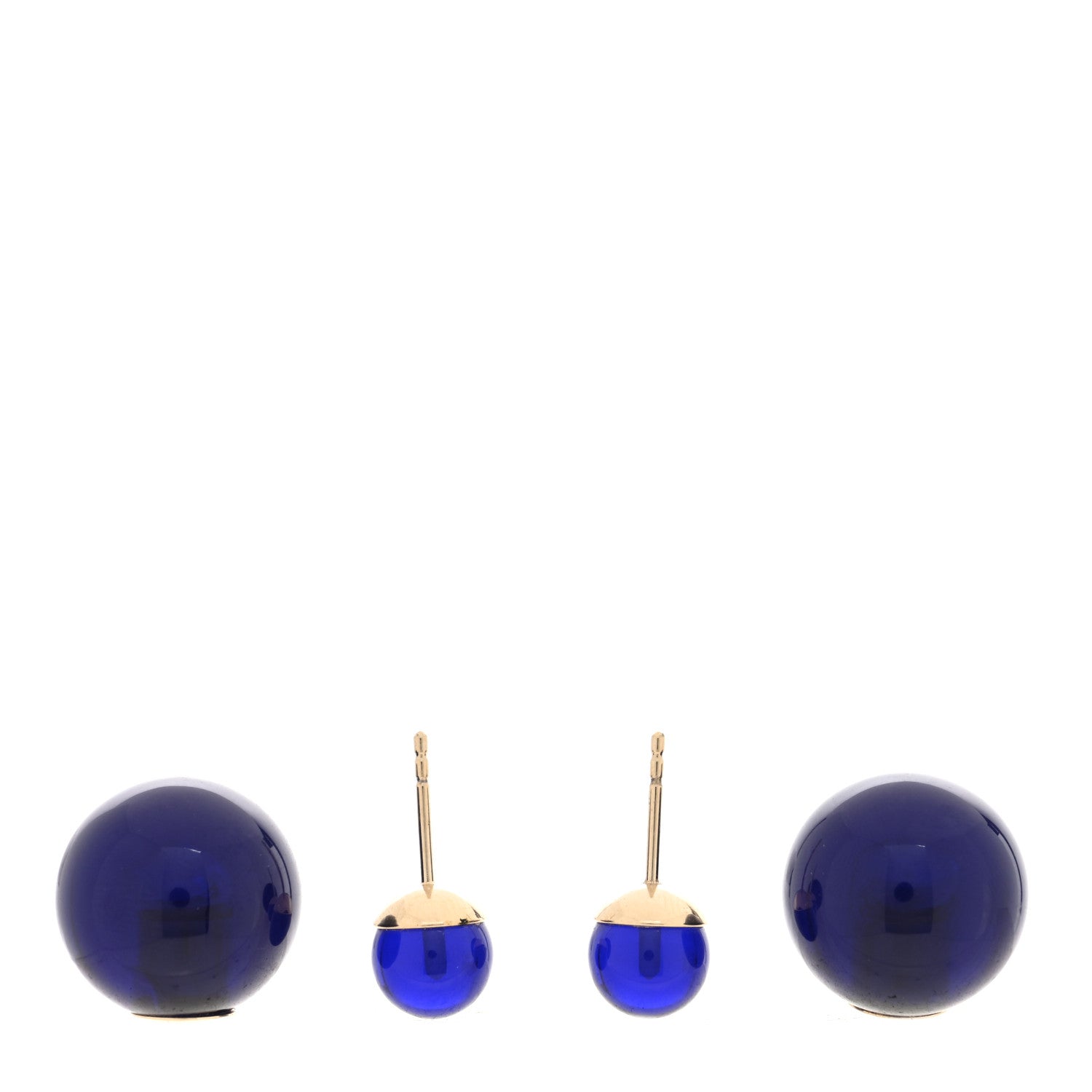 Christian Dior Mise En Dior Tribal Earrings Navy 3 of 4
