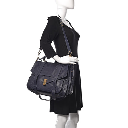 Proenza Schouler Lambskin PS1 Extra Large Satchel Midnight 2 of 22