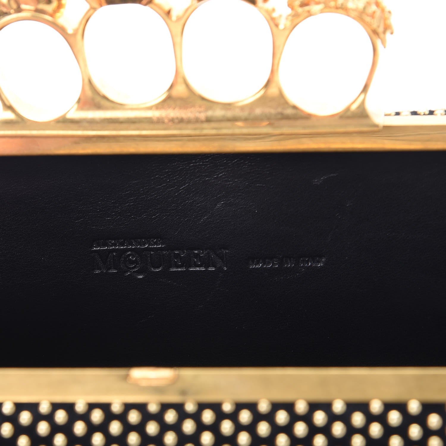 Alexander McQueen Studded Knucklebox Clutch Black 6 of 9