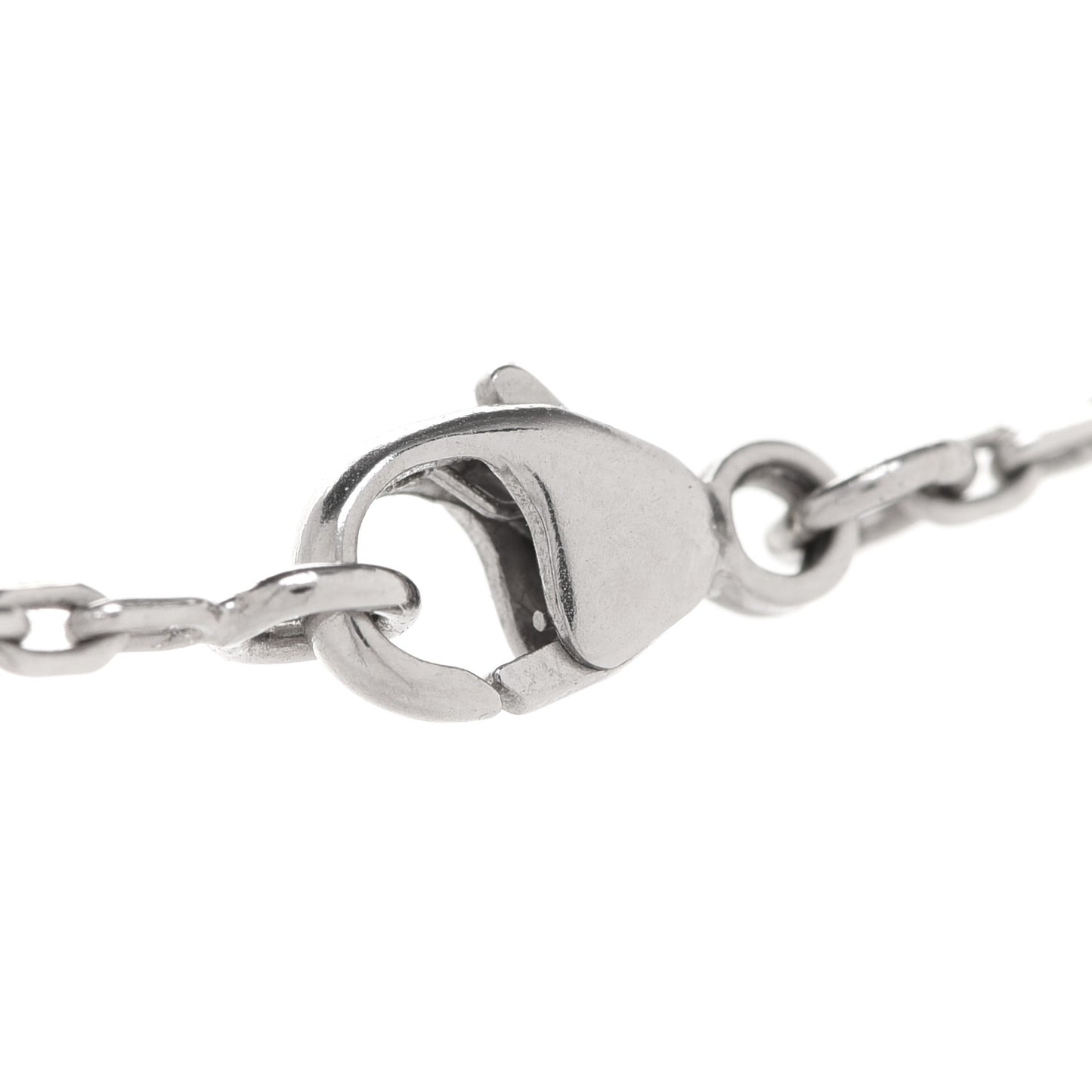 Lacquered Palladium Mini Pop H Pendant Necklace White