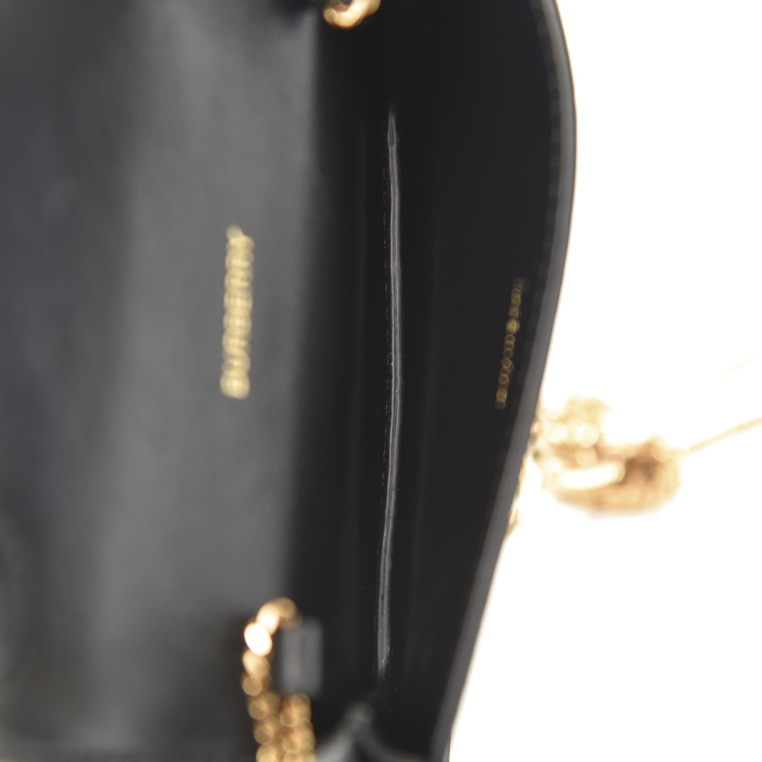 Burberry Calfskin Leopard Print Mini Jody Chain Card Case Black 5 of 12