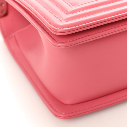 Chanel Calfskin Chevron Quilted Medium Boy Flap Pink 8 of 9