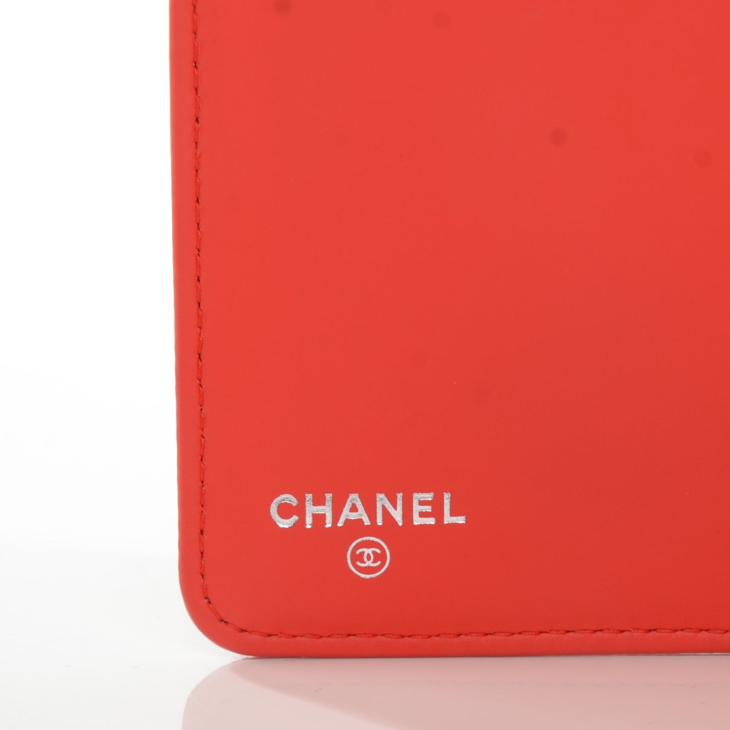 Patent Calfskin Quilted Yen Wallet Red
