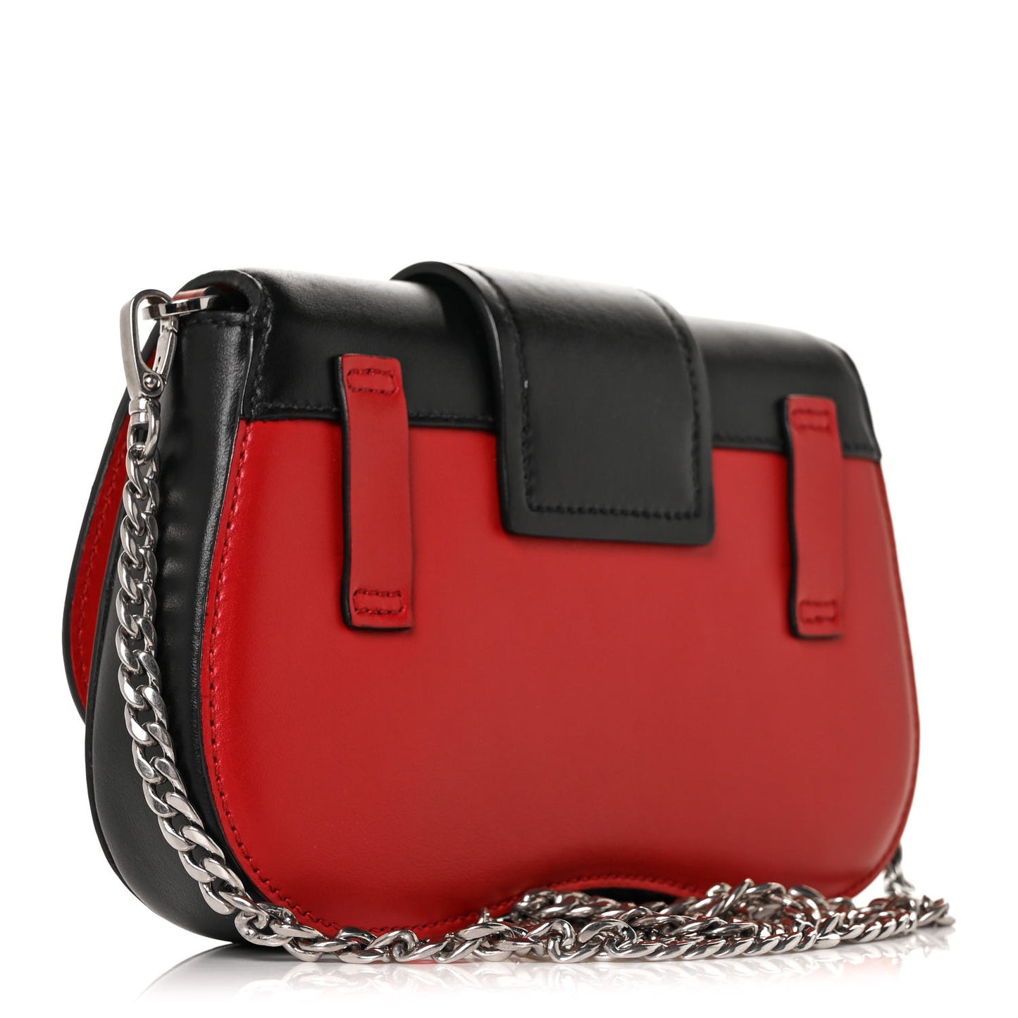 City Calfskin Sidonie Convertible Chain Bag Rosso Black