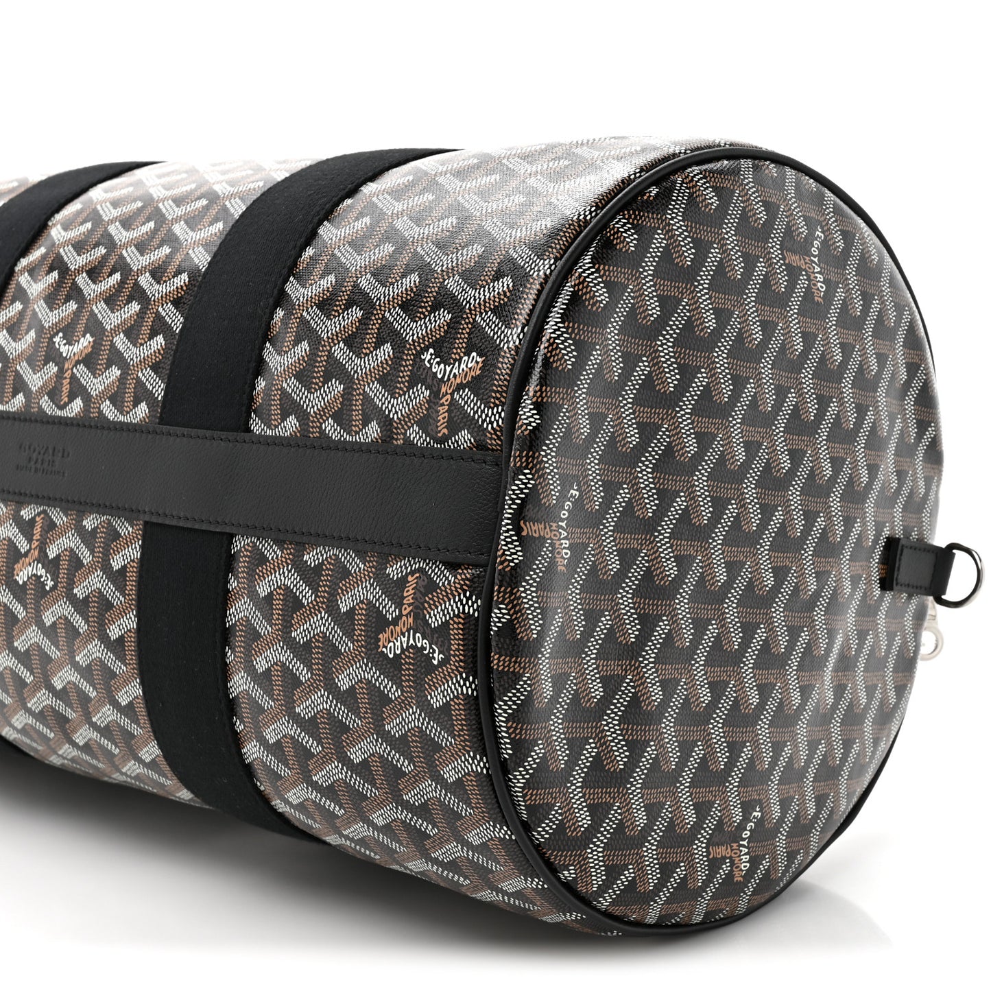 Goyardine Barrel 40 Sports Bag Black
