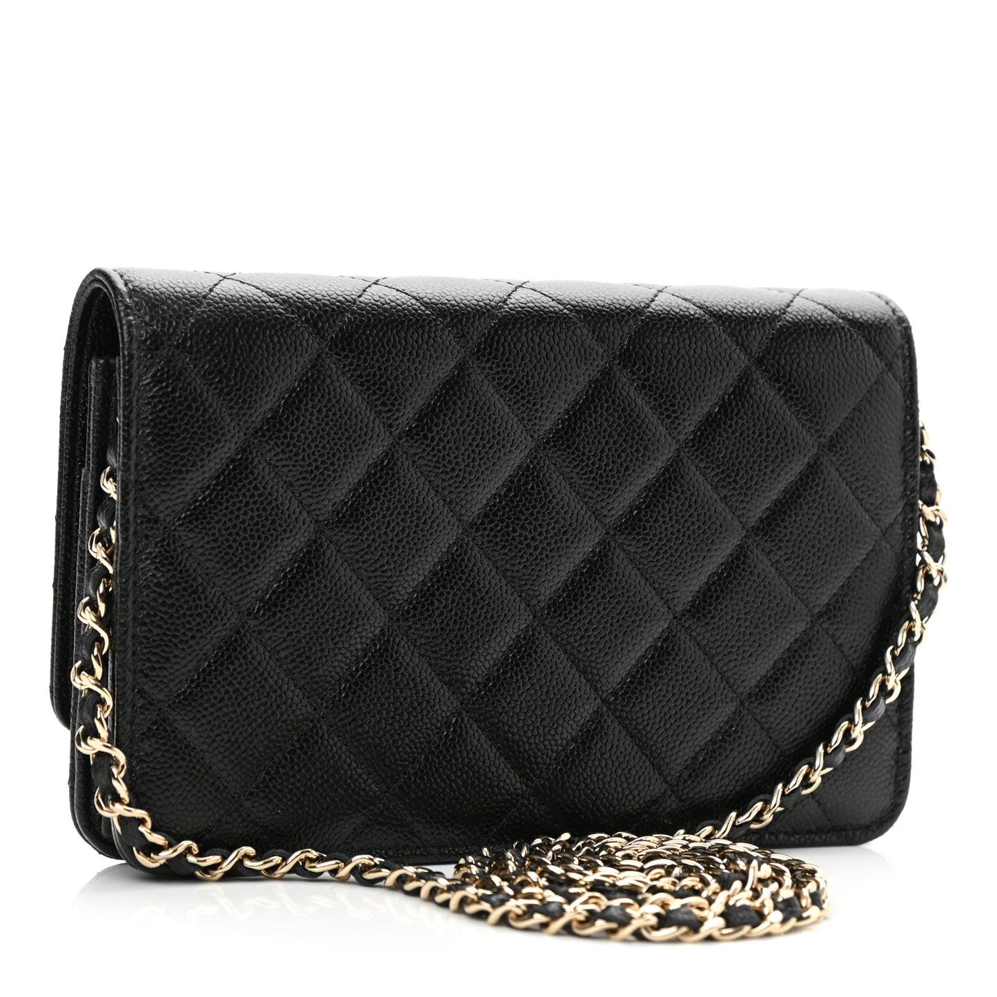 Caviar Quilted Multi Chain Wallet On Chain WOC Black
