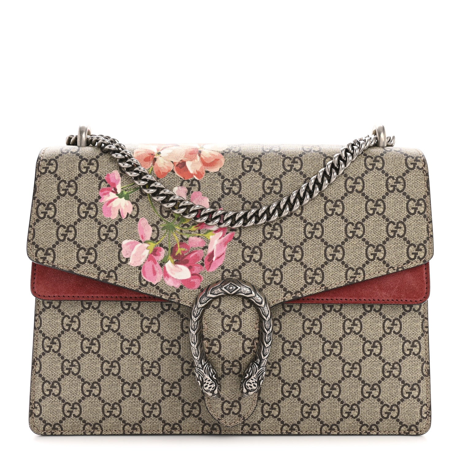 Gucci GG Supreme Monogram Blooms Medium Dionysus Shoulder Bag Beige Multicolor Dry Rose 1 of 15