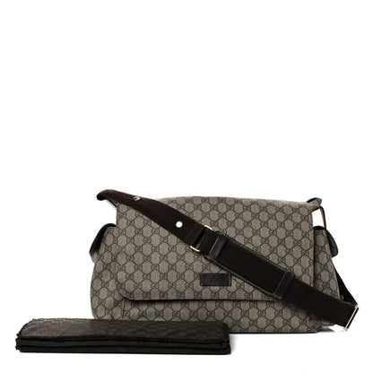 Gucci GG Plus Monogram Messenger Diaper Bag Dark Brown 1 of 32