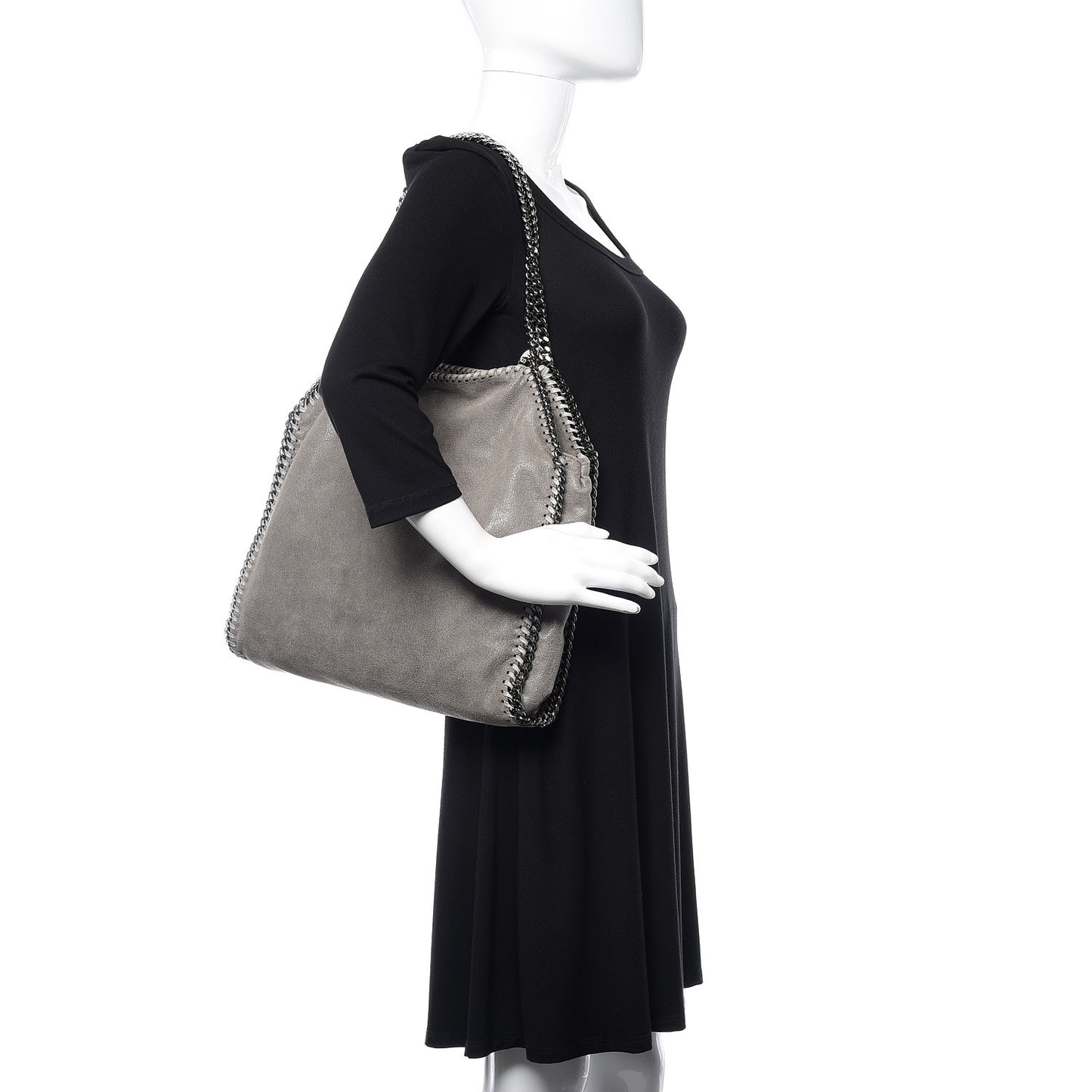 Shaggy Deer Small Falabella Tote Grey