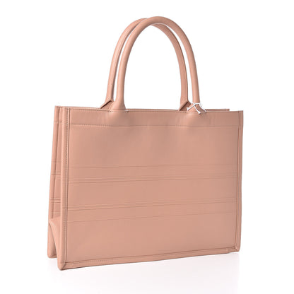 Christian Dior Calfskin Embossed Medium Book Tote Rose de Vents 3 of 11