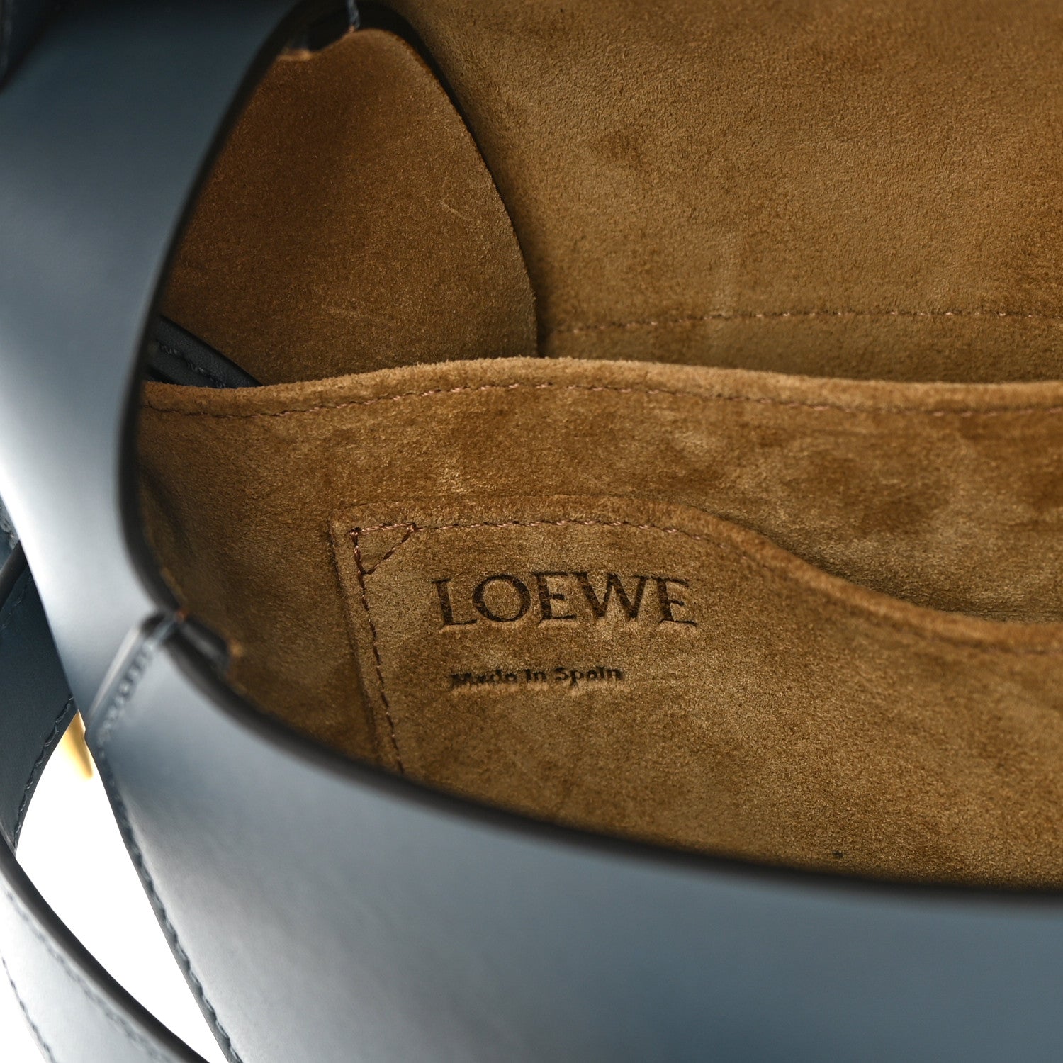 Loewe Calfskin Jacquard Small Gate Dual Bag Onyx Blue 6 of 10