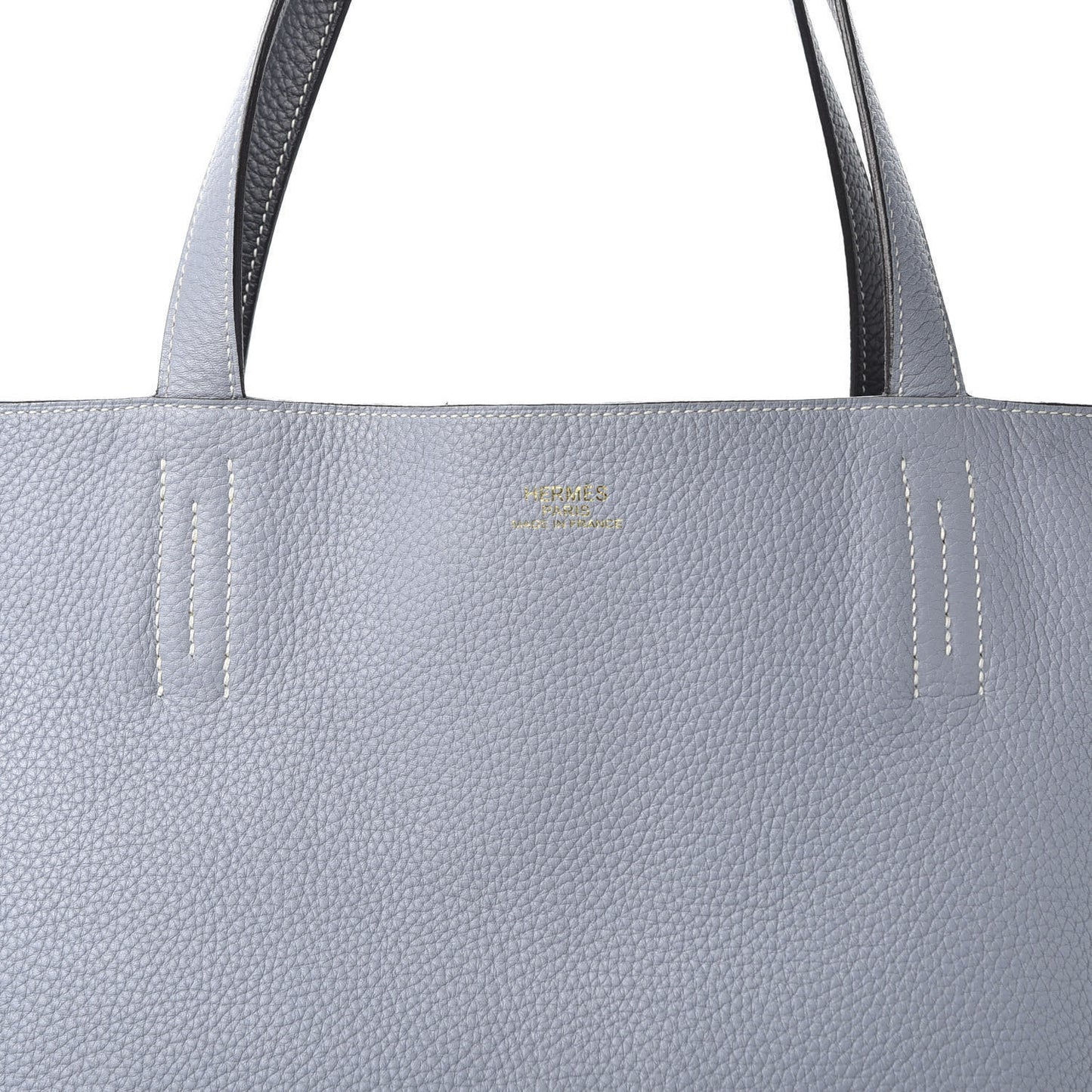 Taurillon Clemence Double Sens 36 Reversible Tote Bleu Lin Bleu Obscur