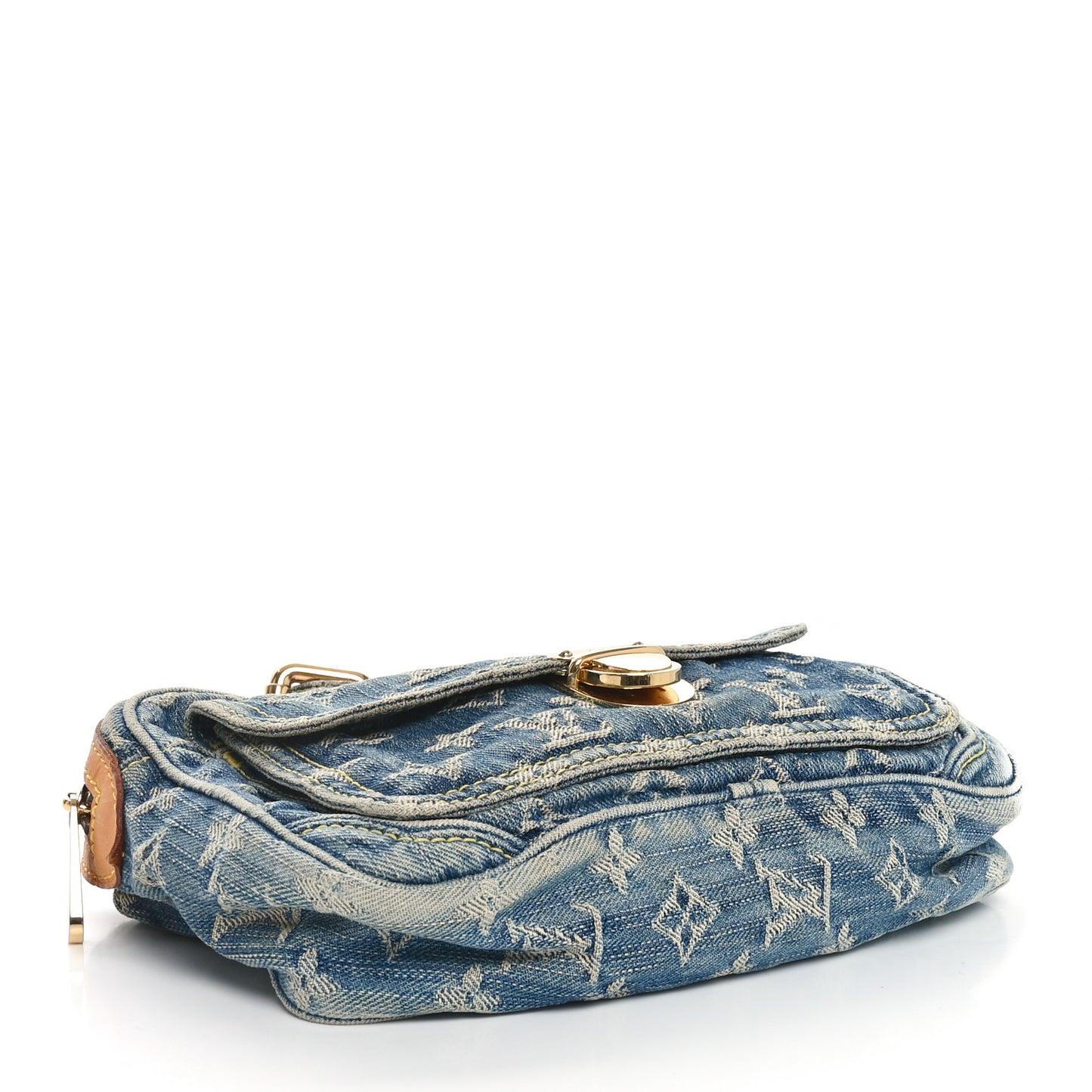 Monogram Denim Bum Bag Blue
