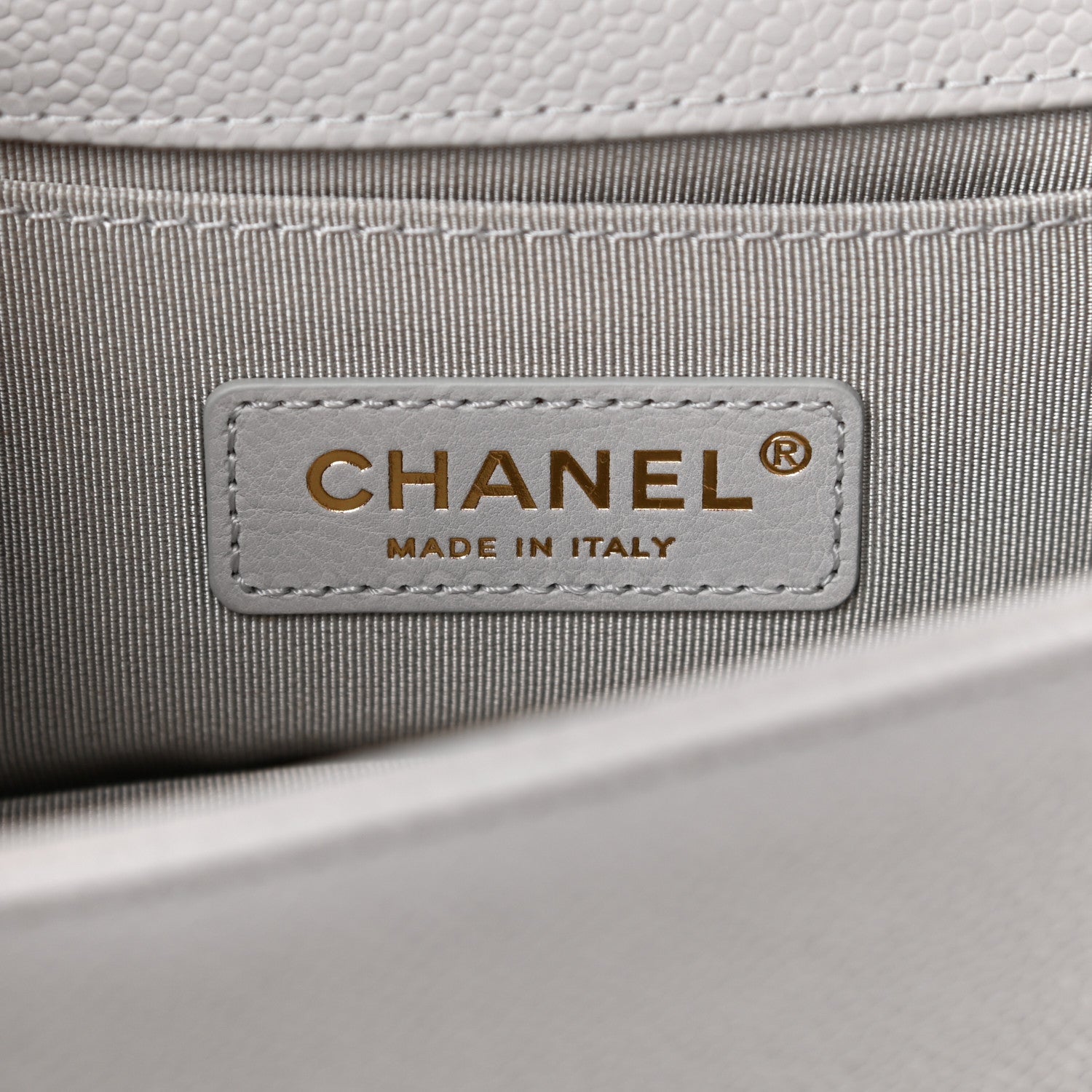 Chanel Caviar Quilted Small Boy Flap Light Grey 6 of 11