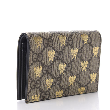 Gucci GG Supreme Monogram Bee Print Card Case 3 of 7