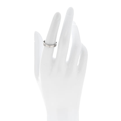 Cartier 18K White Gold 3.5mm LOVE Wedding Band Ring 53 6.5 2 of 5