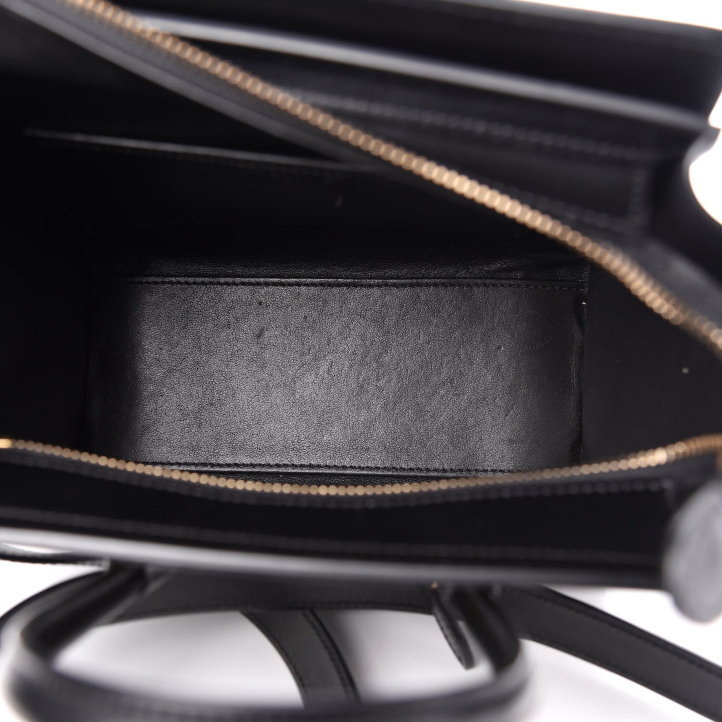Smooth Calfskin Multicolor Double Stitching Nano Luggage Black