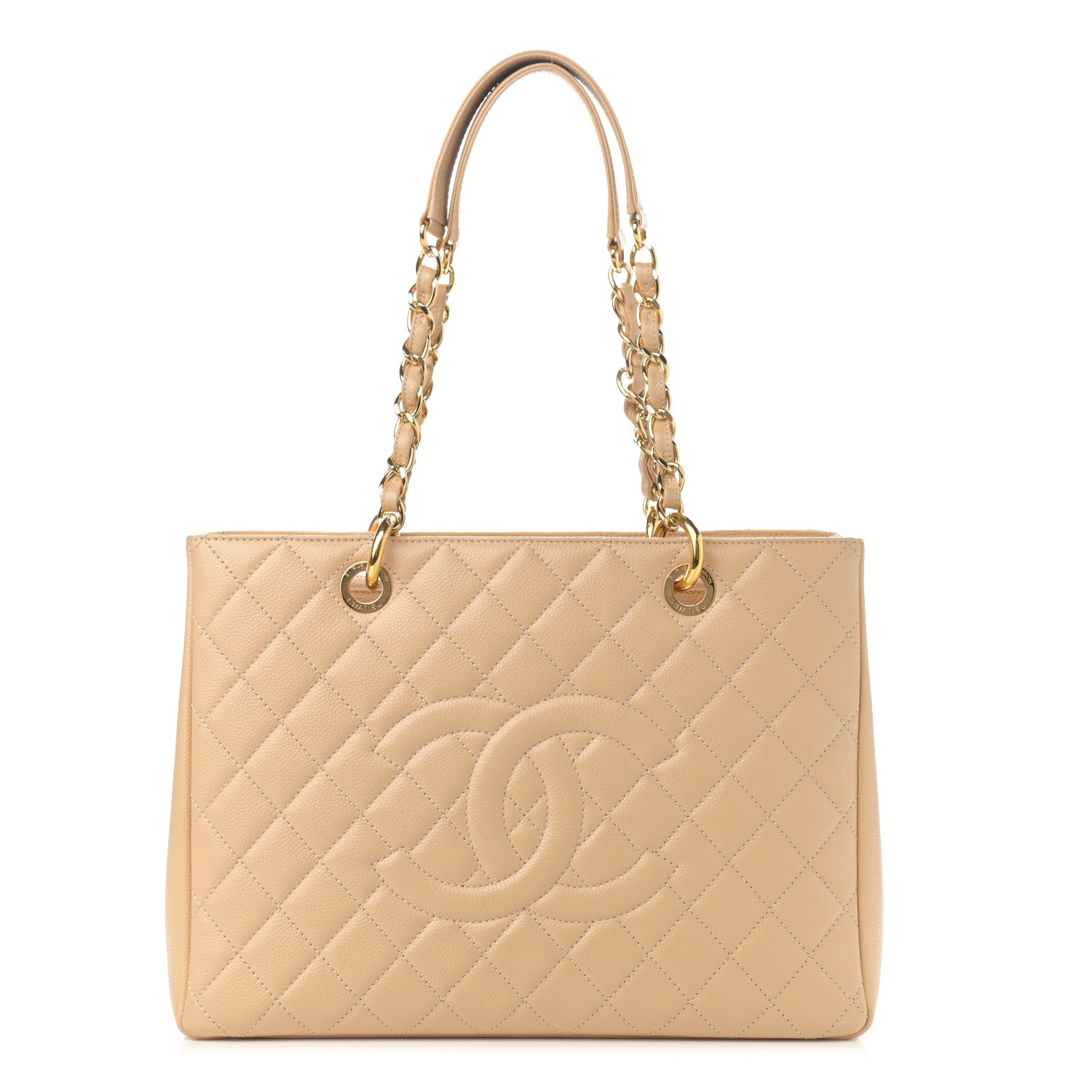 Chanel Caviar Quilted Grand Shopping Tote GST Beige Clair 1 of 11