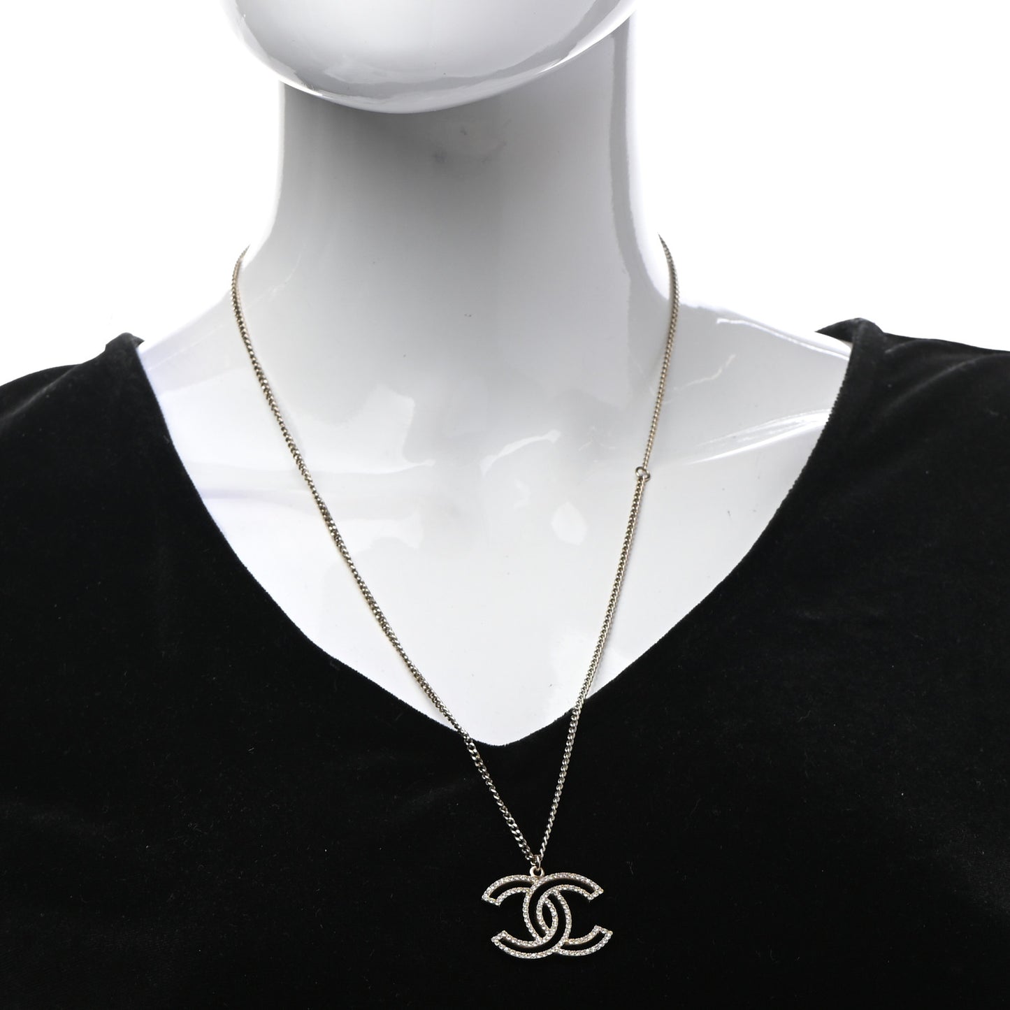 Crystal CC 100 Anniversary Necklace Gold