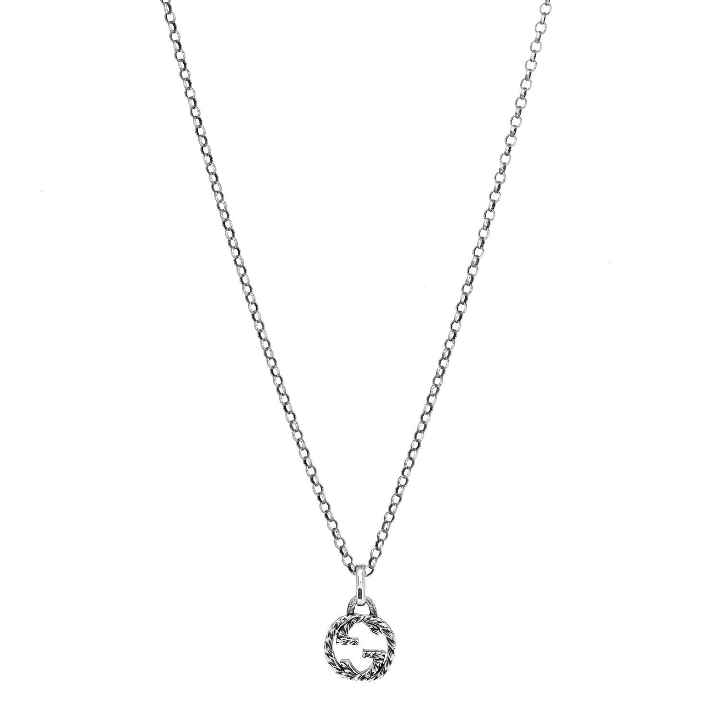 Sterling Silver Interlocking G Pendant Necklace