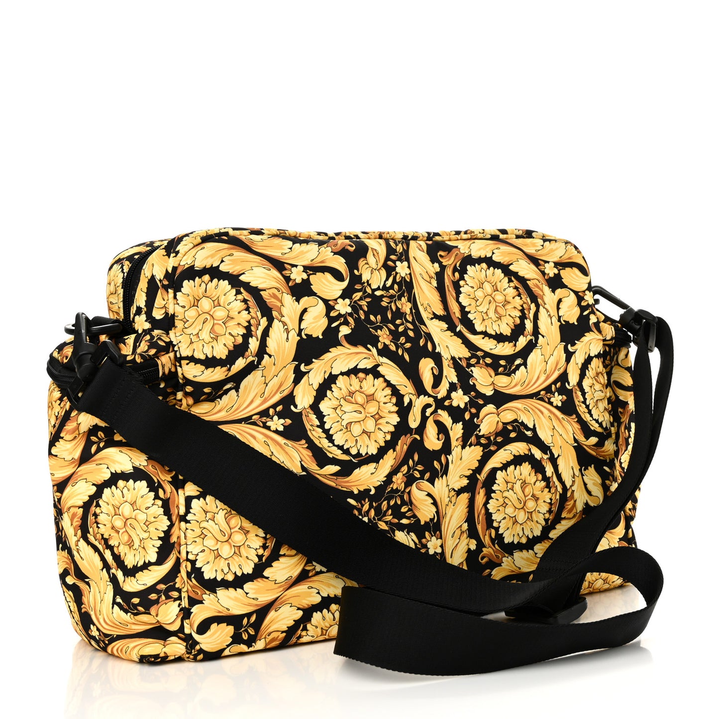 Nylon Baroque Virtus Shoulder Bag Black Black
