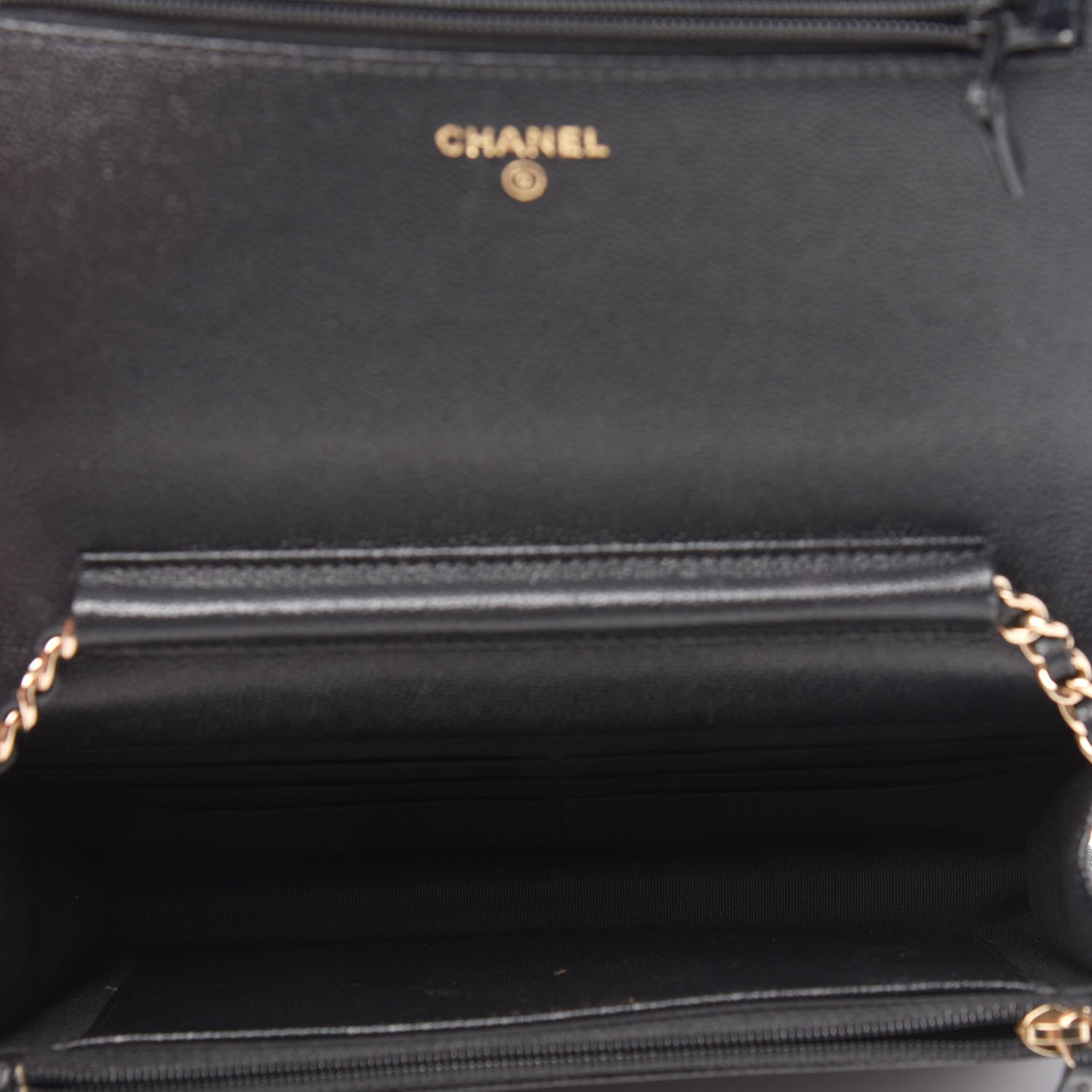 Chanel Caviar Quilted Vintage Mademoiselle Wallet On Chain WOC Black 5 of 12