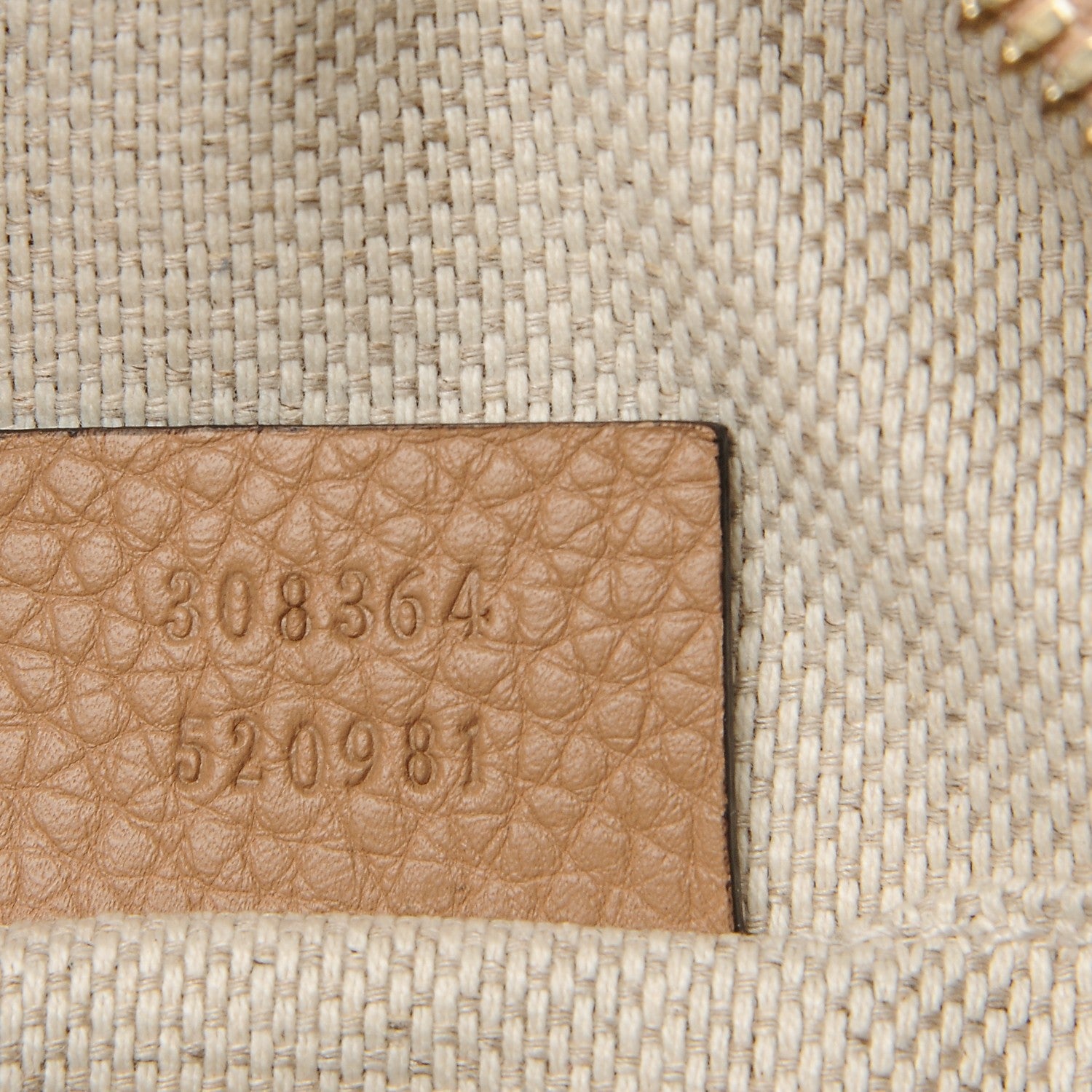 Gucci Pebbled Calfskin Small Soho Disco Bag Camelia 7 of 7