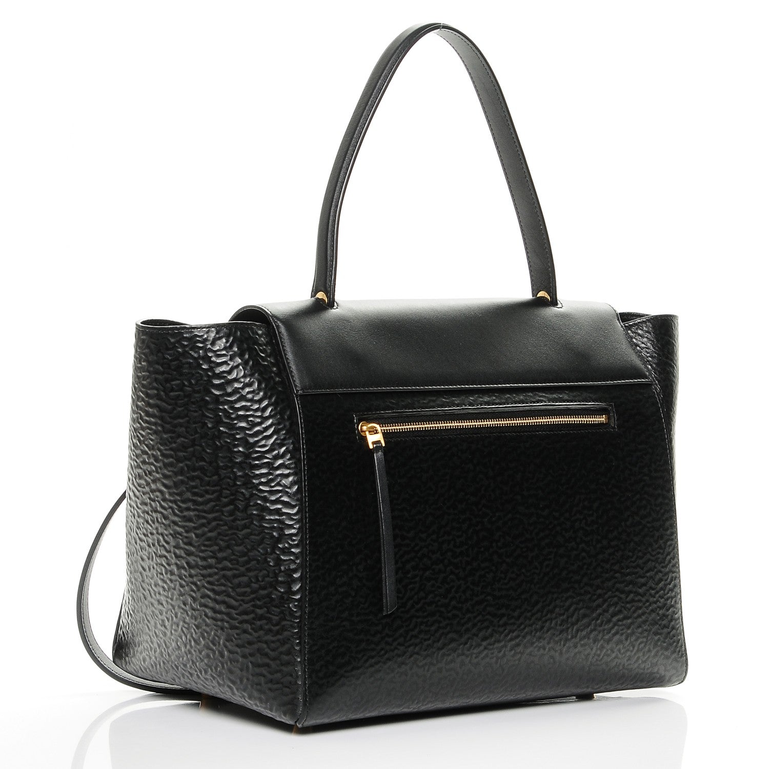 Celine Calfskin Astrakhan Embossed Small Belt Bag Black 3 of 7