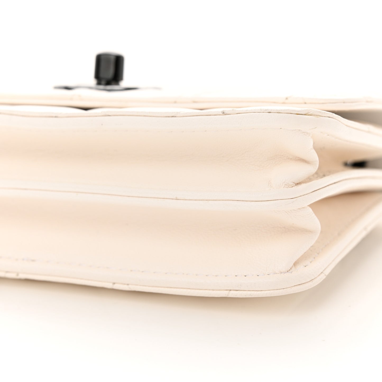 Lambskin Quilted Mini Trendy CC Wallet On Chain WOC White