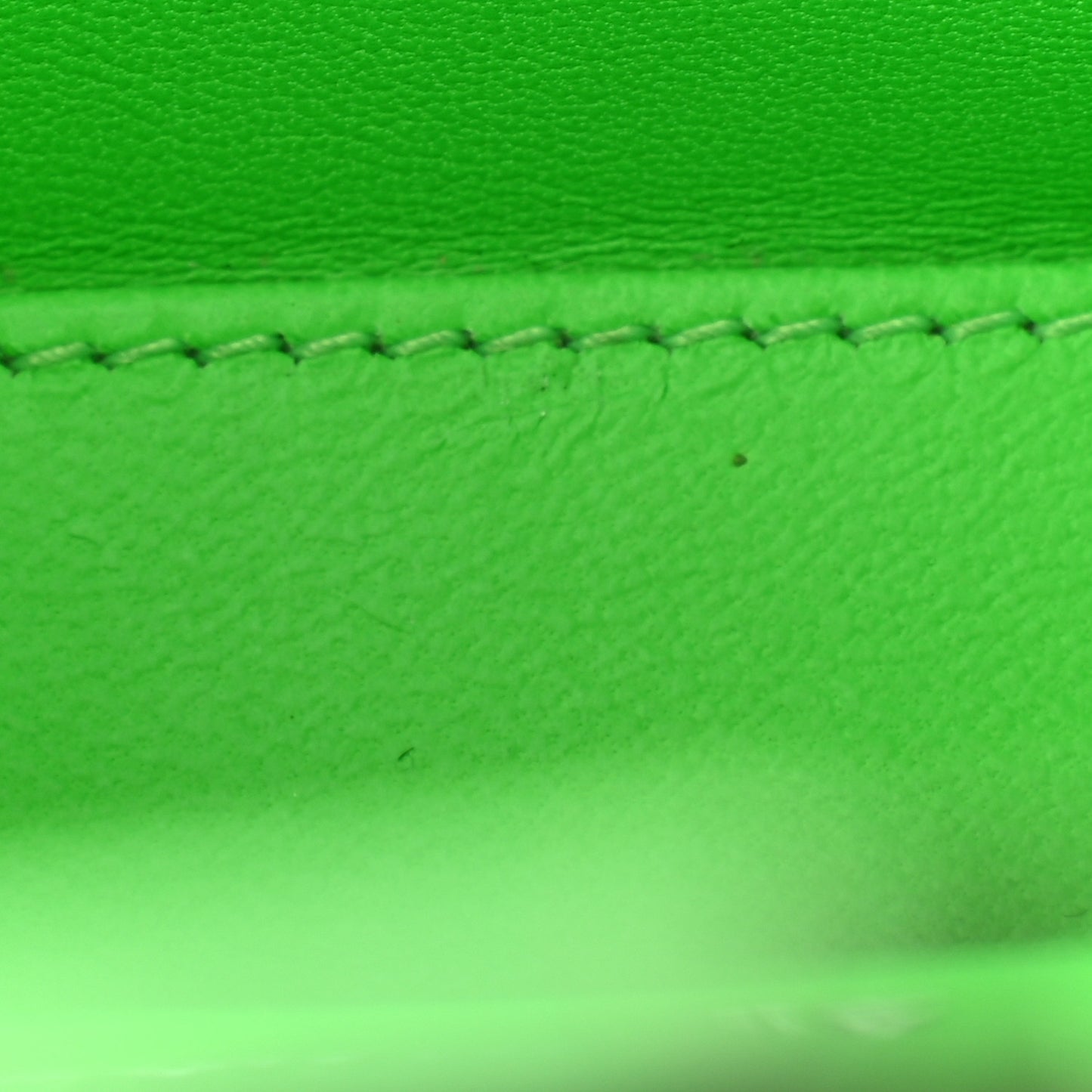 Shiny Calfskin Crocodile Embossed Hourglass Top Handle Bag XS Fluo Green