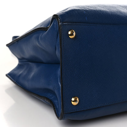 Prada Saffiano Soft Triple Pocket Tote Bluette 7 of 9