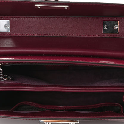 Gucci Regent Calfskin Bamboo Medium Lady Lock Top Handle Bag Purple Wine 4 of 12