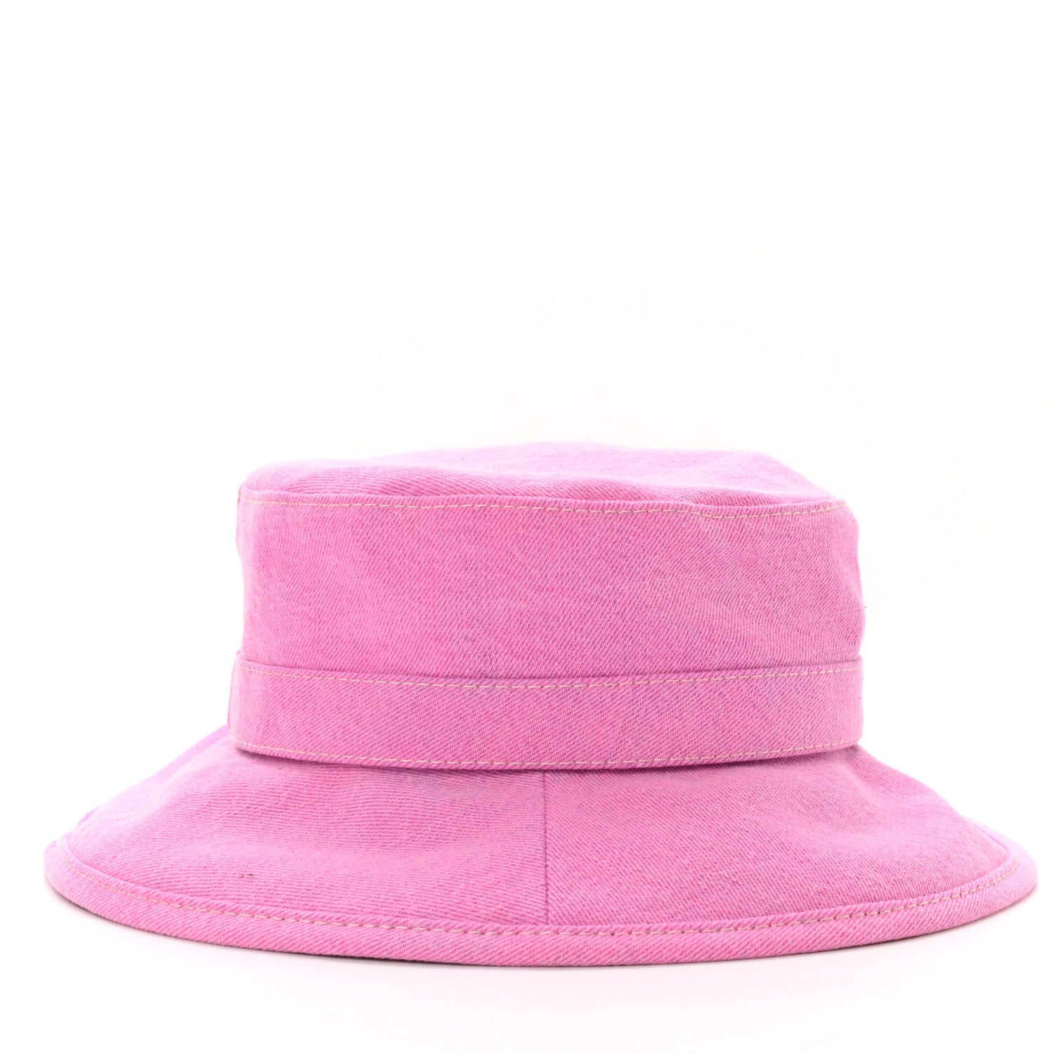 Chanel Denim Logo Bucket Hat M Pink Yellow 7 of 9