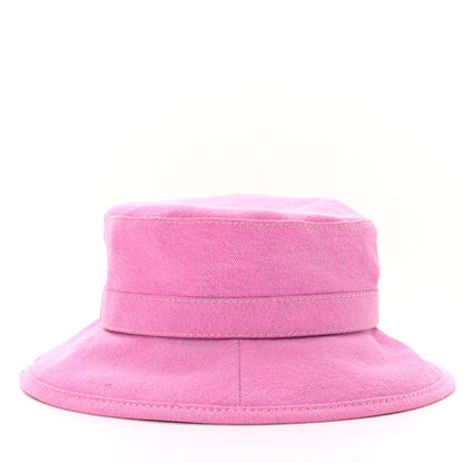 Chanel Denim Logo Bucket Hat M Pink Yellow 7 of 9