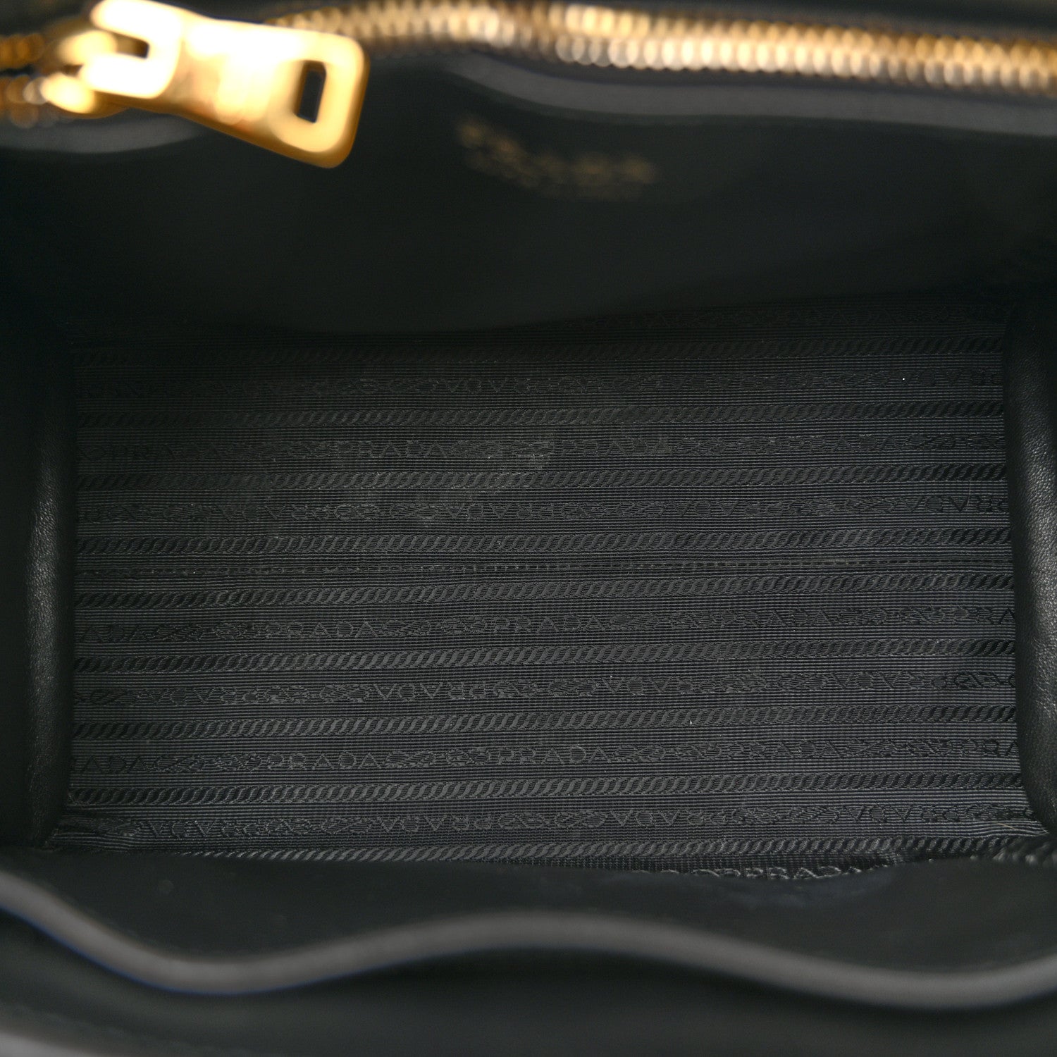 Prada Saffiano Cuir Calfskin Small Monochrome Top Handle Tote Black 5 of 15
