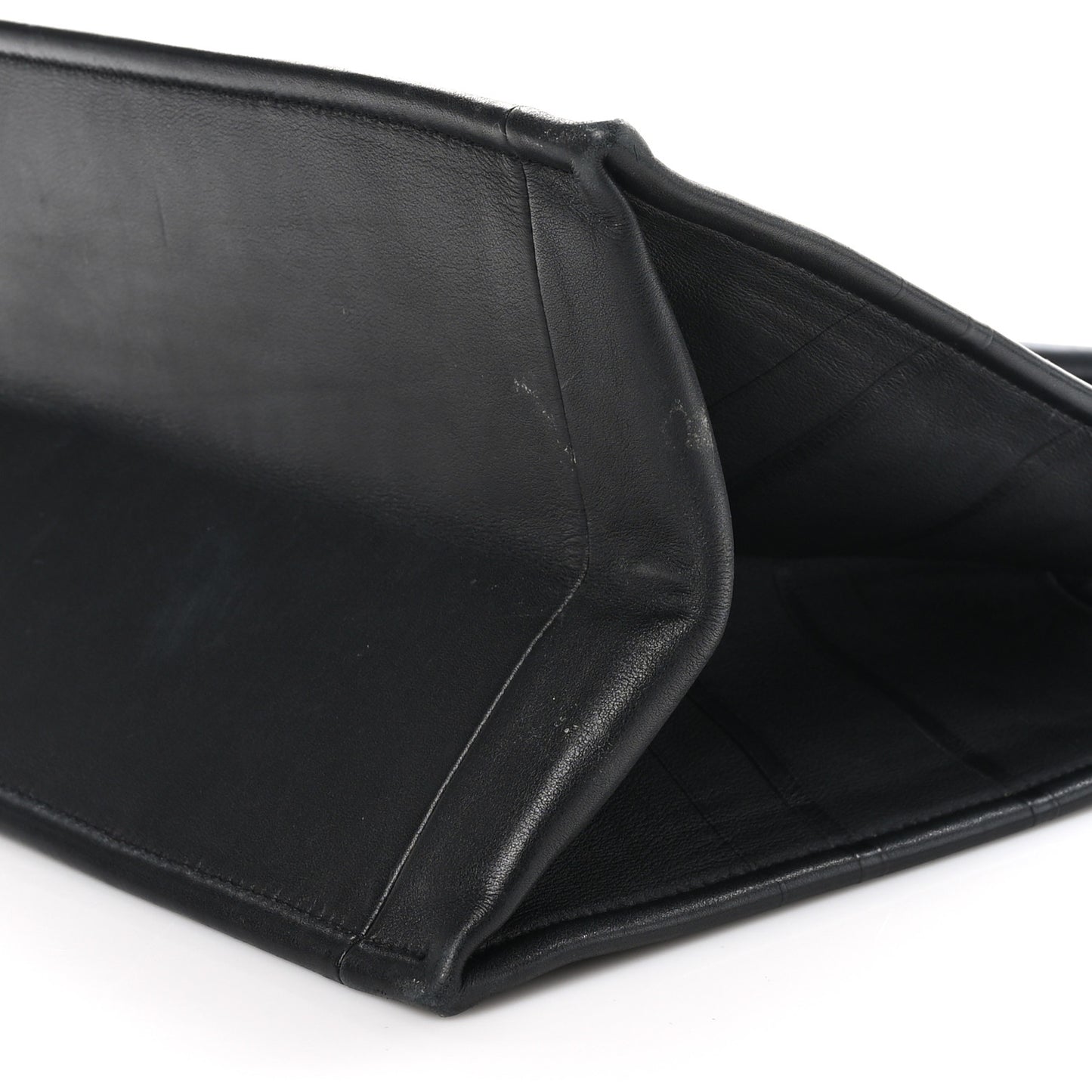 Calfskin Embossed Medium Book Tote Black