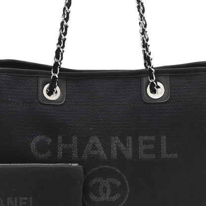 Chanel Mixed Fibers Small Deauville Tote Black 6 of 11