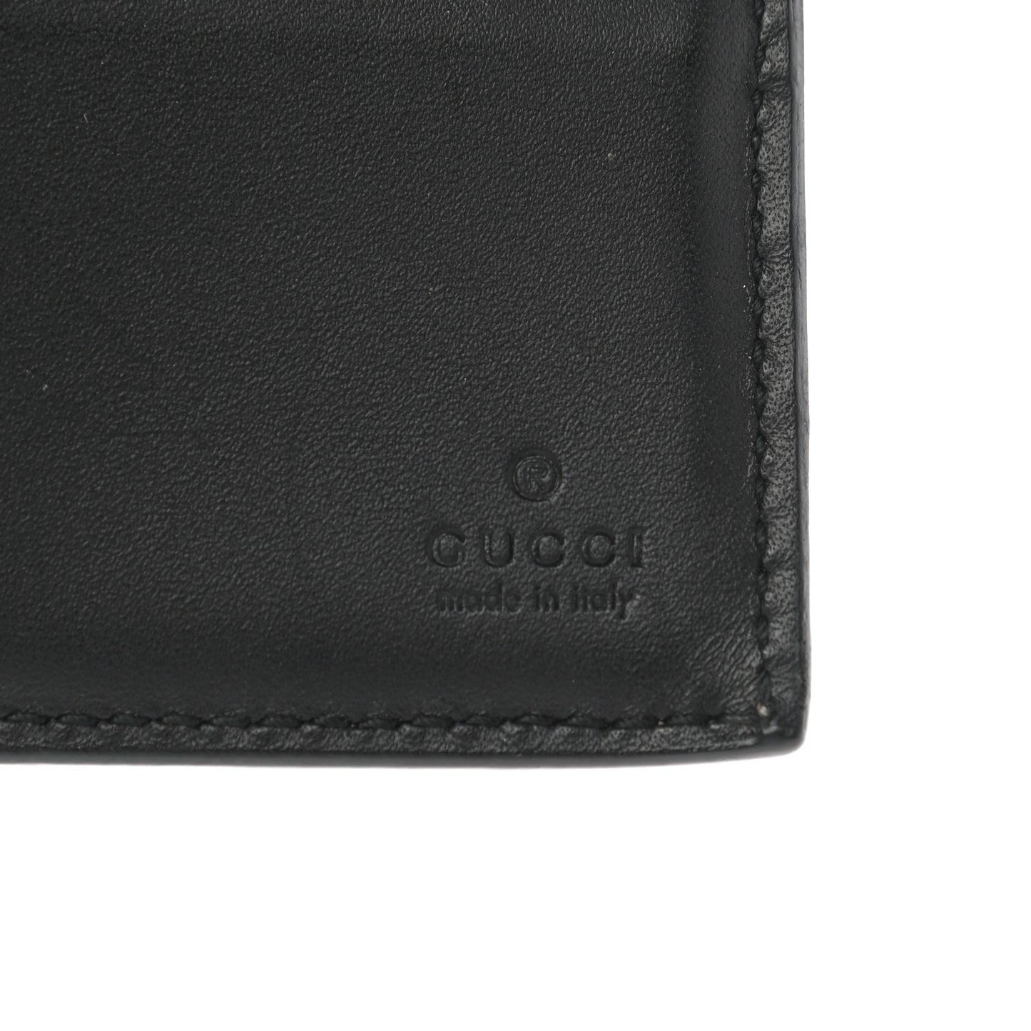 GG Supreme Monogram Selleria Calfskin Kingsnake Nice Bi-Fold Wallet Beige Ebony Multicolor Black