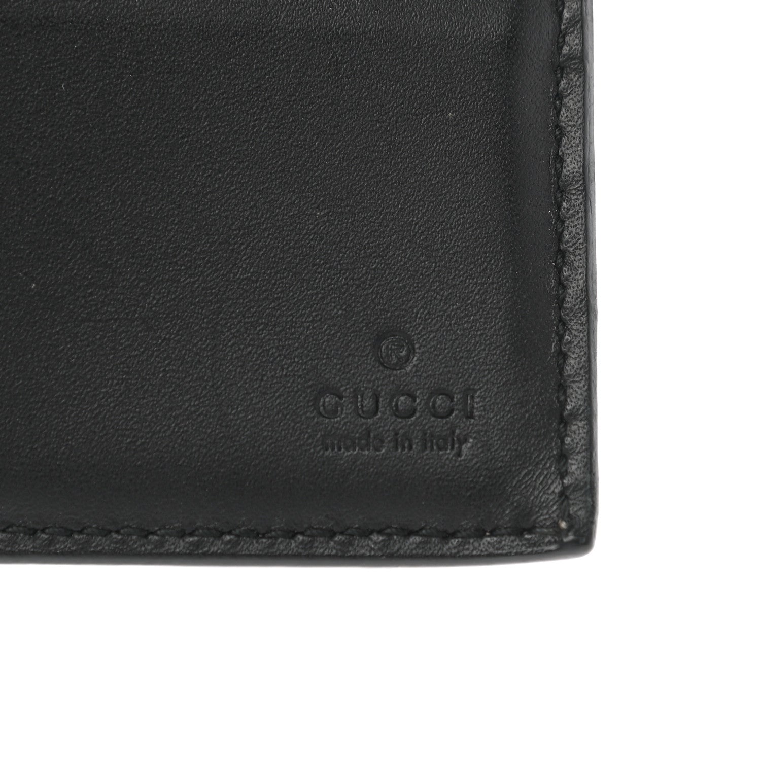 Gucci GG Supreme Monogram Selleria Calfskin Kingsnake Nice Bi-Fold Wallet Beige Ebony Multicolor Black 6 of 8