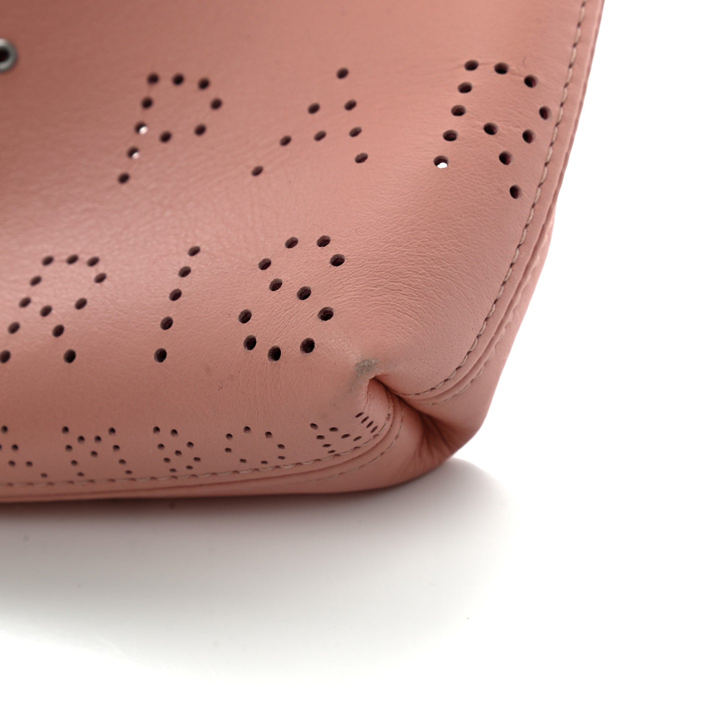 Calfskin Eyelets Clutch Pink
