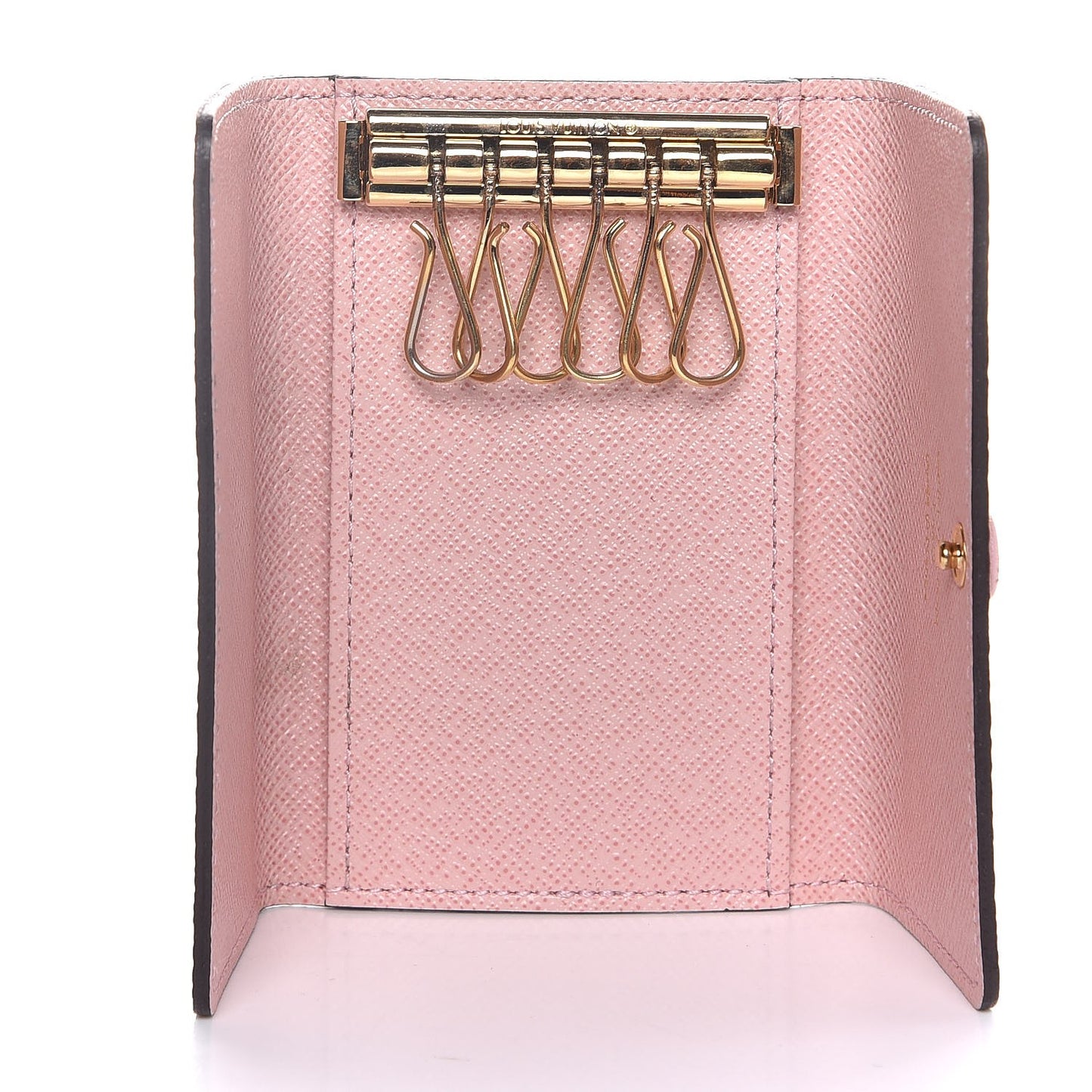 Damier Ebene Multicles 6 Key Holder Rose Ballerine