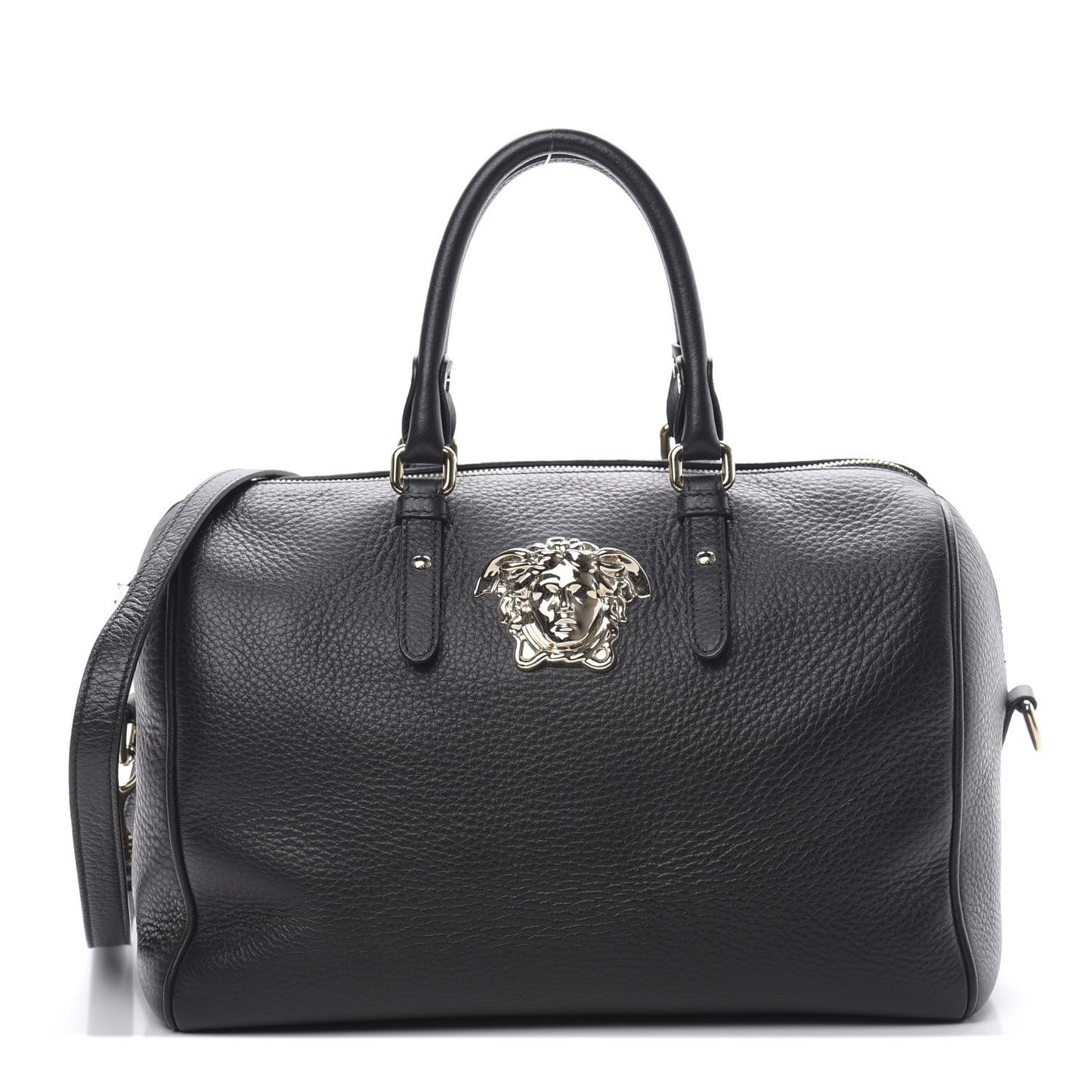 Grained Calfskin Palazzo Bowler Black