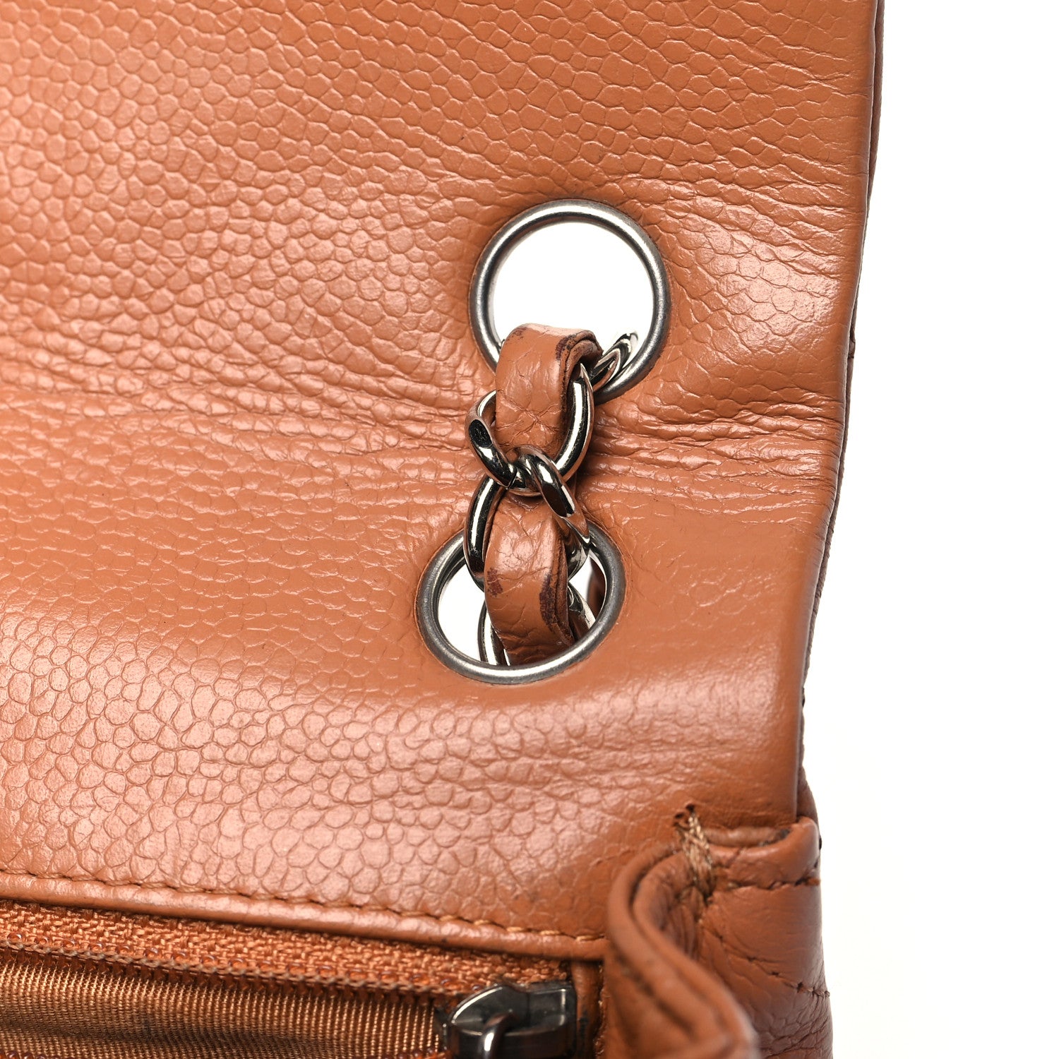 Chanel Caviar Quilted Mini Rectangular Flap Light Brown 12 of 15