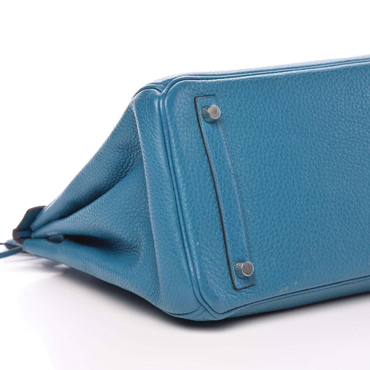 Taurillon Clemence Birkin 30 Bleu Izmir