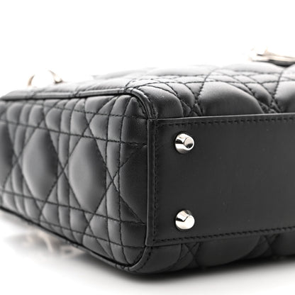Christian Dior Lambskin Cannage Mini Lady Dior Black 9 of 12