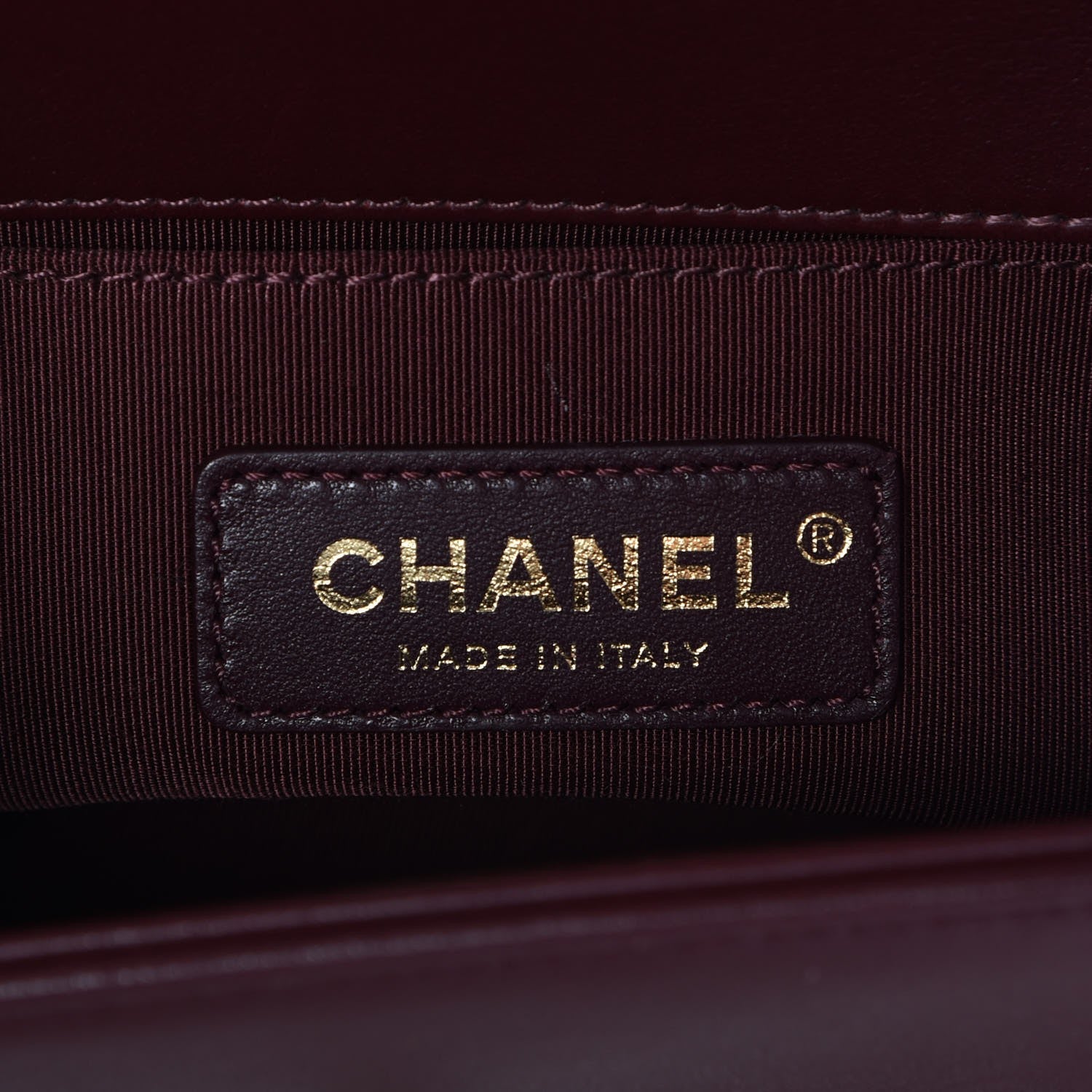 Chanel Velvet Chevron Quilted Small Boy Flap Burgundy 6 of 8