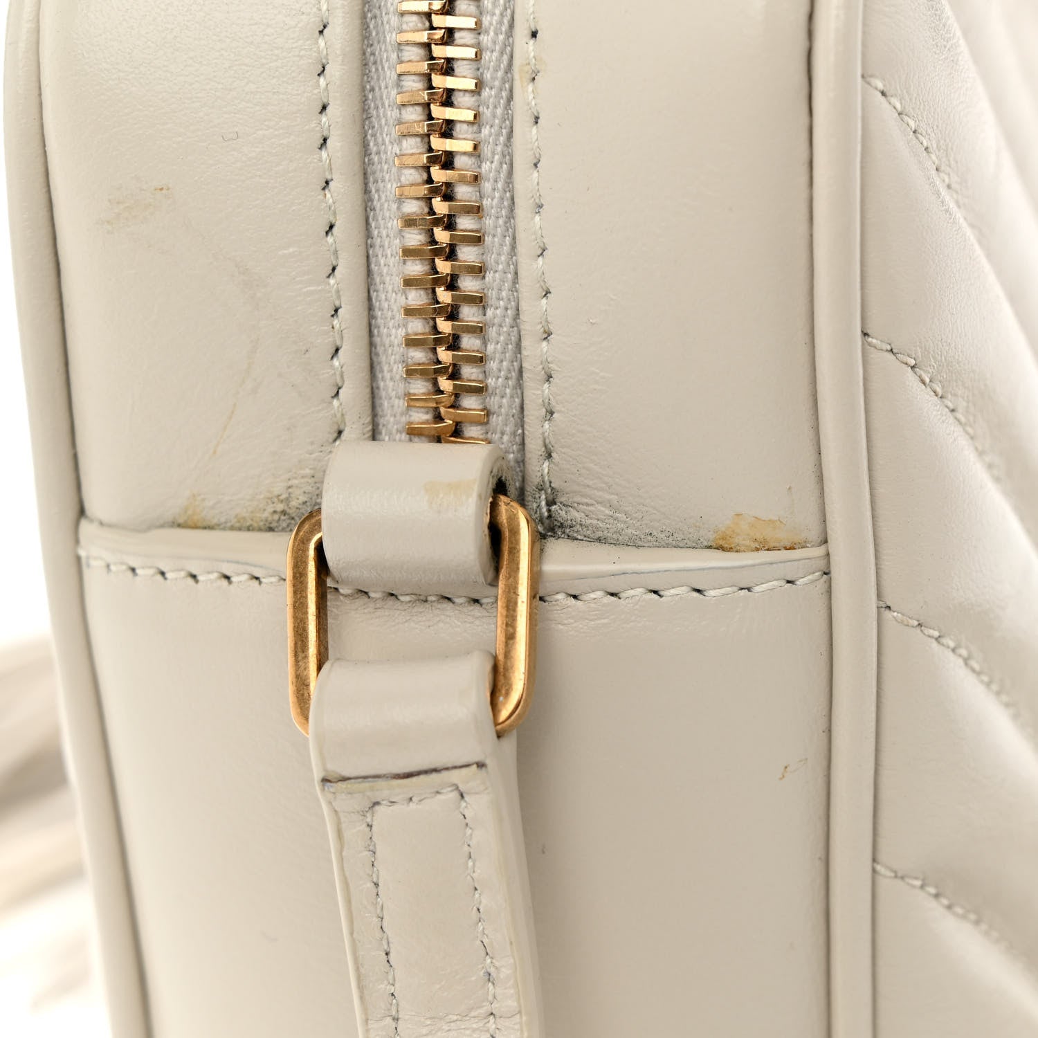 Saint Laurent Calfskin Matelasse Monogram Lou Camera Bag Crema Soft 11 of 11