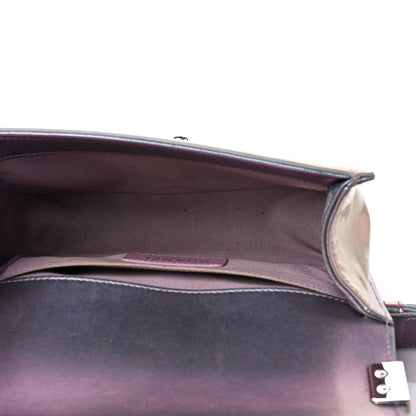 Chanel Iridescent Patent Calfskin PVC Quilted Small Boy Flap Light Purple 5 of 14
