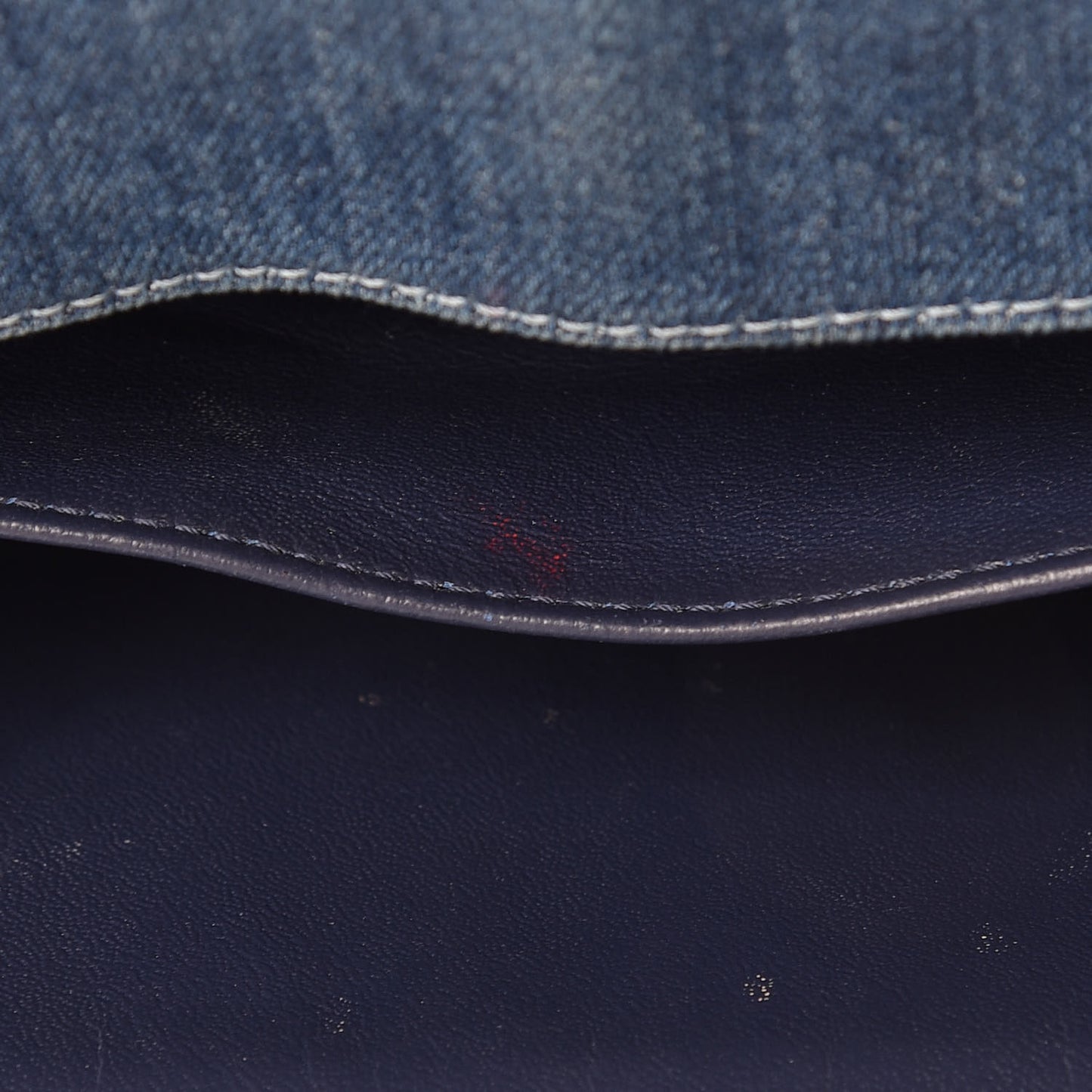 Tweed Denim Medium Boy Flap Dark Blue